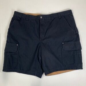 Duluth‎ Trading Co. Cargo Shorts Relaxed Fit Workwear Cotton Black 48